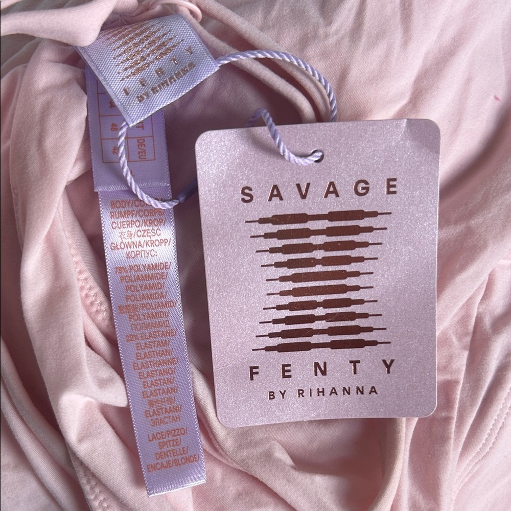 Savage X Fenty Cream Lace Slip - Picture 2 of 2